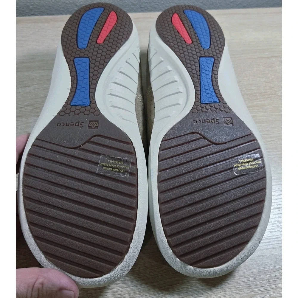 Spenco Siesta Perforated Suede‎ Slip On Orthotic Comfort Walking Shoes Women 9